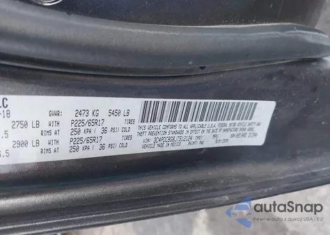 2018 Dodge Journey Sxt z USA, uszkodzony, nr VIN 3C4PDCBG8JT512124